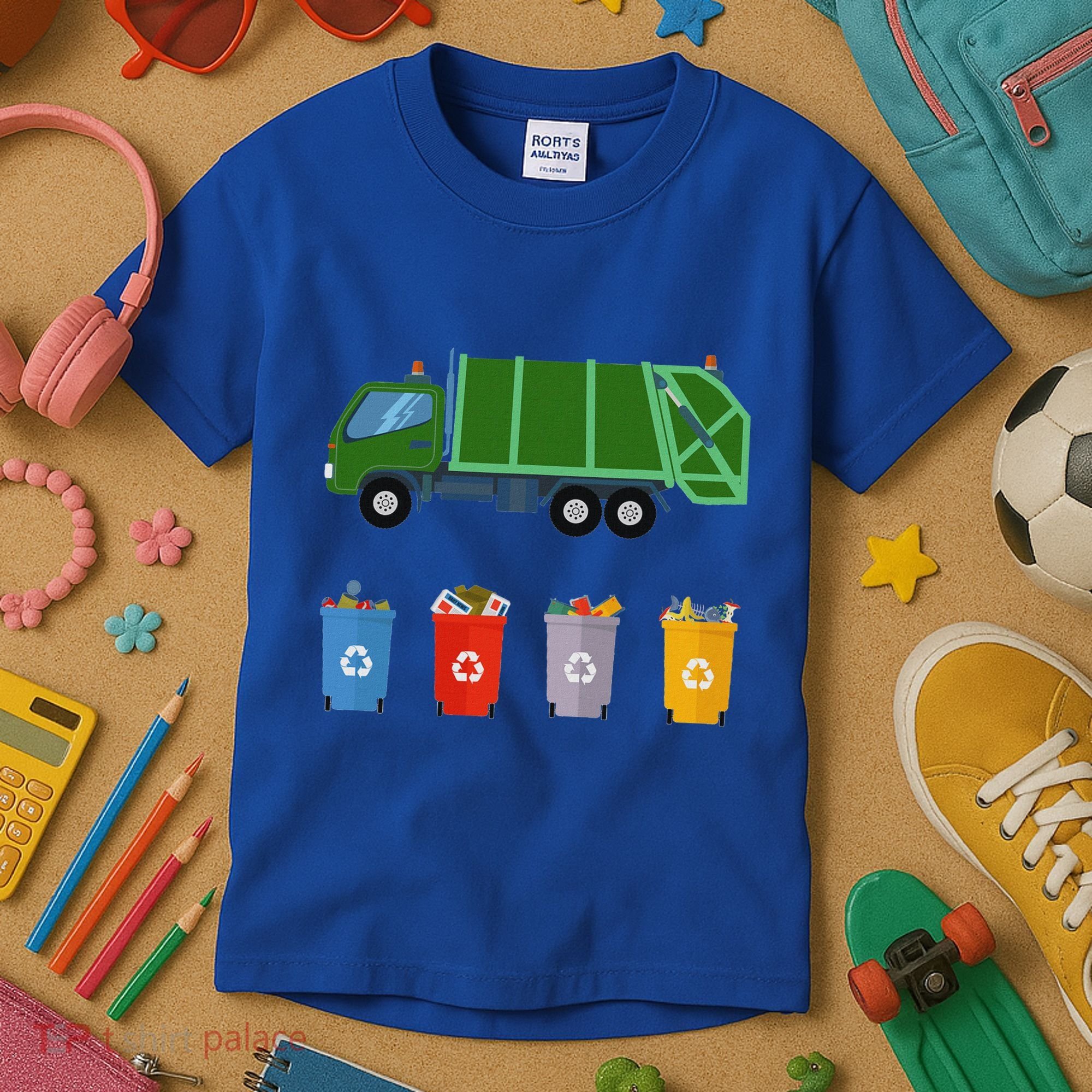 Recycling Rash Ruck Garbage Ruck Kids T-Shirt