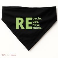 Recycle Reuse Renew Rethink USA-Made Doggie Bandana thumb 0