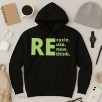 Recycle Reuse Renew Rethink Hoodie thumb 3