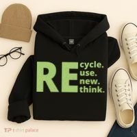 Recycle Reuse Renew Rethink Hoodie thumb 4
