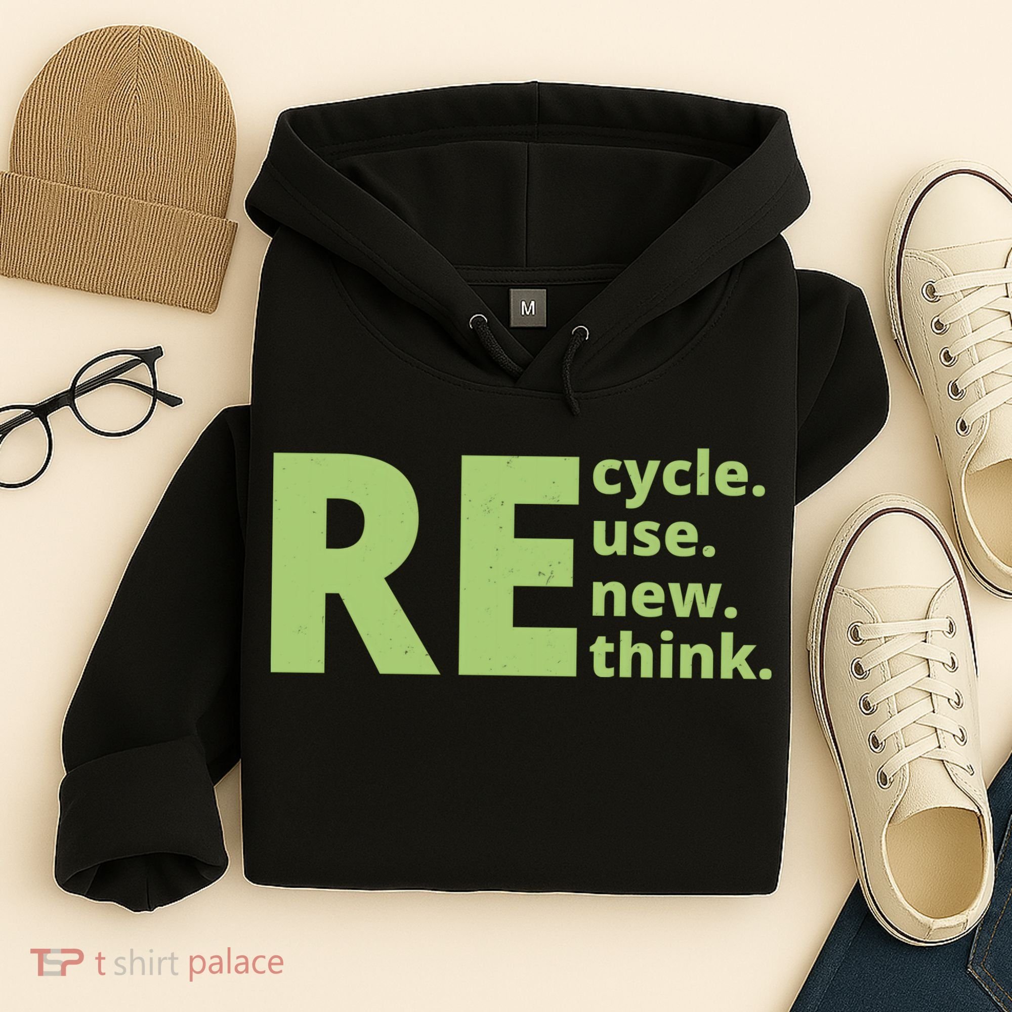 Recycle Reuse Renew Rethink Hoodie