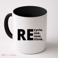 Recycle Reuse Renew Rethink Coffee Mug thumb 0