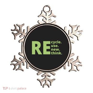 Recycle Reuse Renew Rethink Ornament