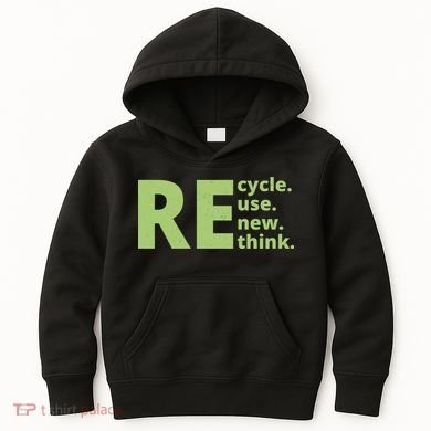 Recycle Reuse Renew Rethink Kids Hoodie