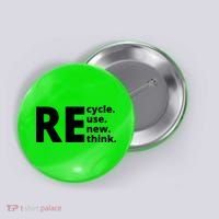 Recycle Reuse Renew Rethink Button thumb 0