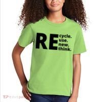 Recycle Reuse Renew Rethink Kids T-Shirt thumb 2