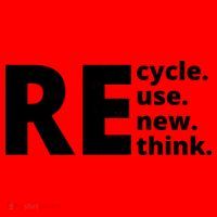 Recycle Reuse Renew Rethink Santa Hat thumb 1