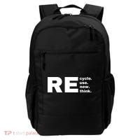 Recycle Reuse Renew Rethink Crisis Environmental Activism Earth Day Backpack thumb 0