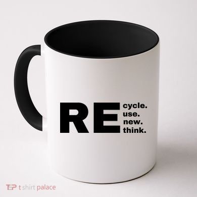 Recycle Reuse Renew Rethink Crisis Environmental Activism Earth Day Coffee Mug