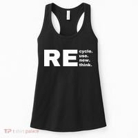 Recycle Reuse Renew Rethink Crisis Environmental Activism Earth Day Women's Tank Top thumb 0