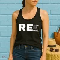 Recycle Reuse Renew Rethink Crisis Environmental Activism Earth Day Women's Tank Top thumb 2