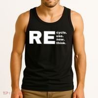 Recycle Reuse Renew Rethink Crisis Environmental Activism Earth Day Tank Top thumb 3