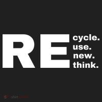 Recycle Reuse Renew Rethink Crisis Environmental Activism Earth Day Golf Towel thumb 3