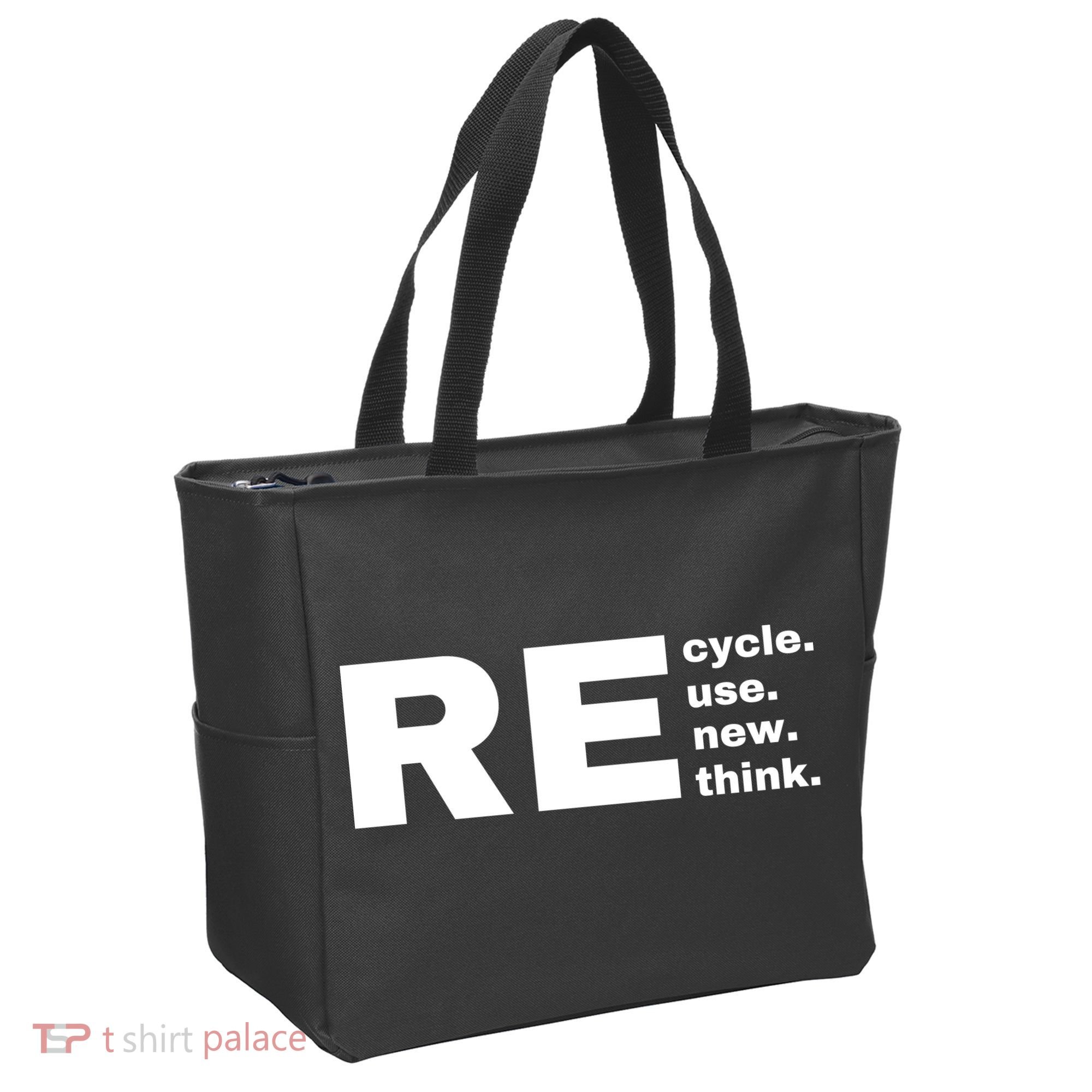 Recycle Reuse Renew Rethink Crisis Environmental Activism Earth Day Tote Bag