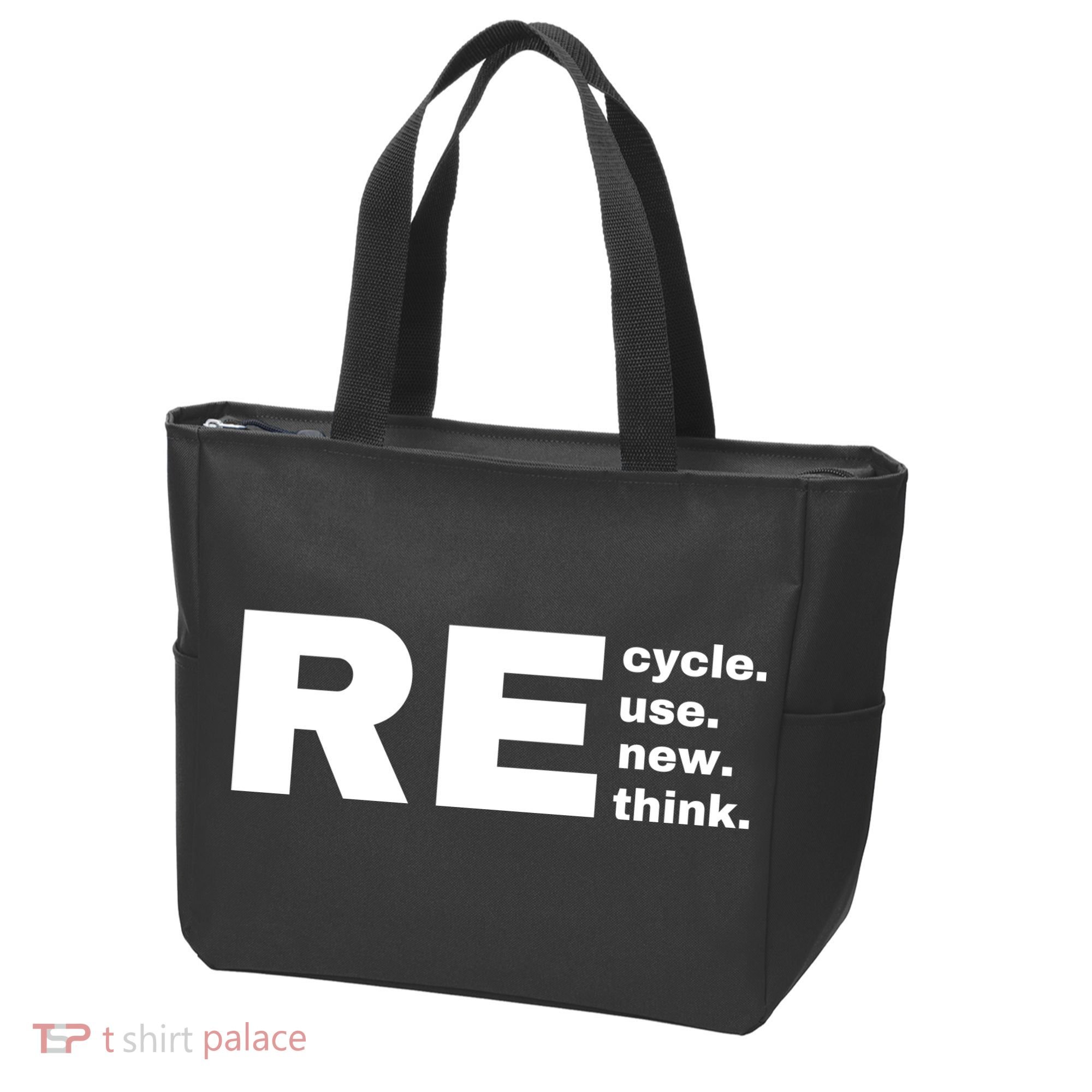 Recycle Reuse Renew Rethink Crisis Environmental Activism Earth Day Tote Bag