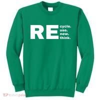 Recycle Reuse Renew Rethink Crisis Environmental Activism Earth Day Sweatshirt thumb 0
