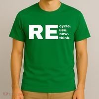 Recycle Reuse Renew Rethink Crisis Environmental Activism Earth Day T-Shirt thumb 3