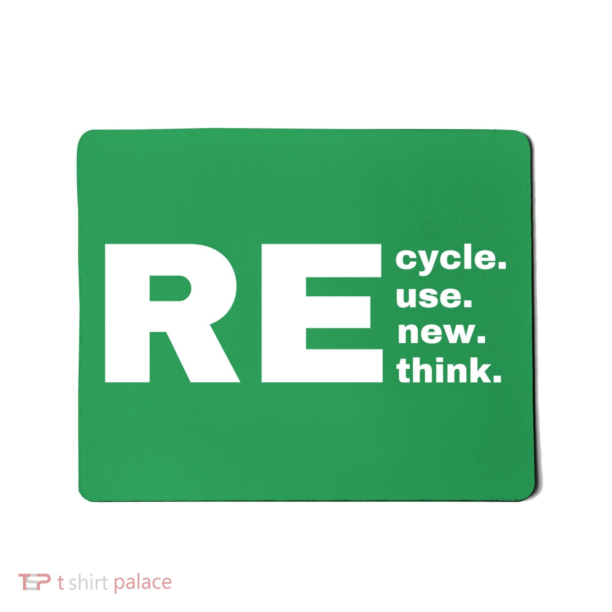 Recycle Reuse Renew Rethink Crisis Environmental Activism Earth Day Mousepad
