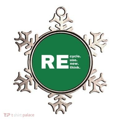Recycle Reuse Renew Rethink Crisis Environmental Activism Earth Day Ornament