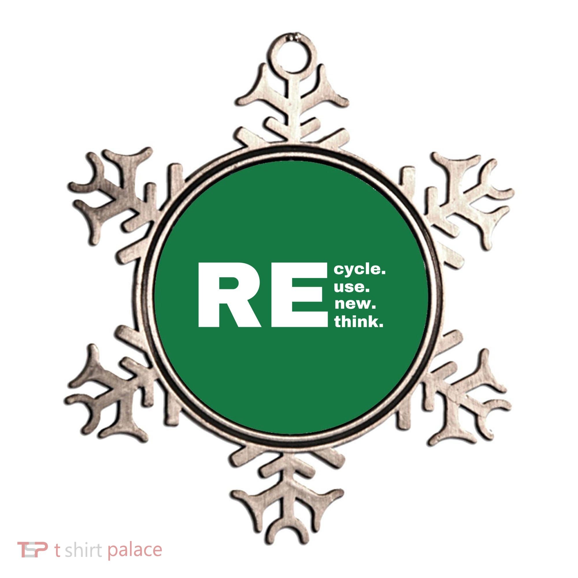 Recycle Reuse Renew Rethink Crisis Environmental Activism Earth Day Ornament