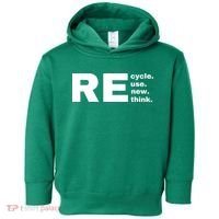 Recycle Reuse Renew Rethink Crisis Environmental Activism Earth Day Toddler Hoodie thumb 0