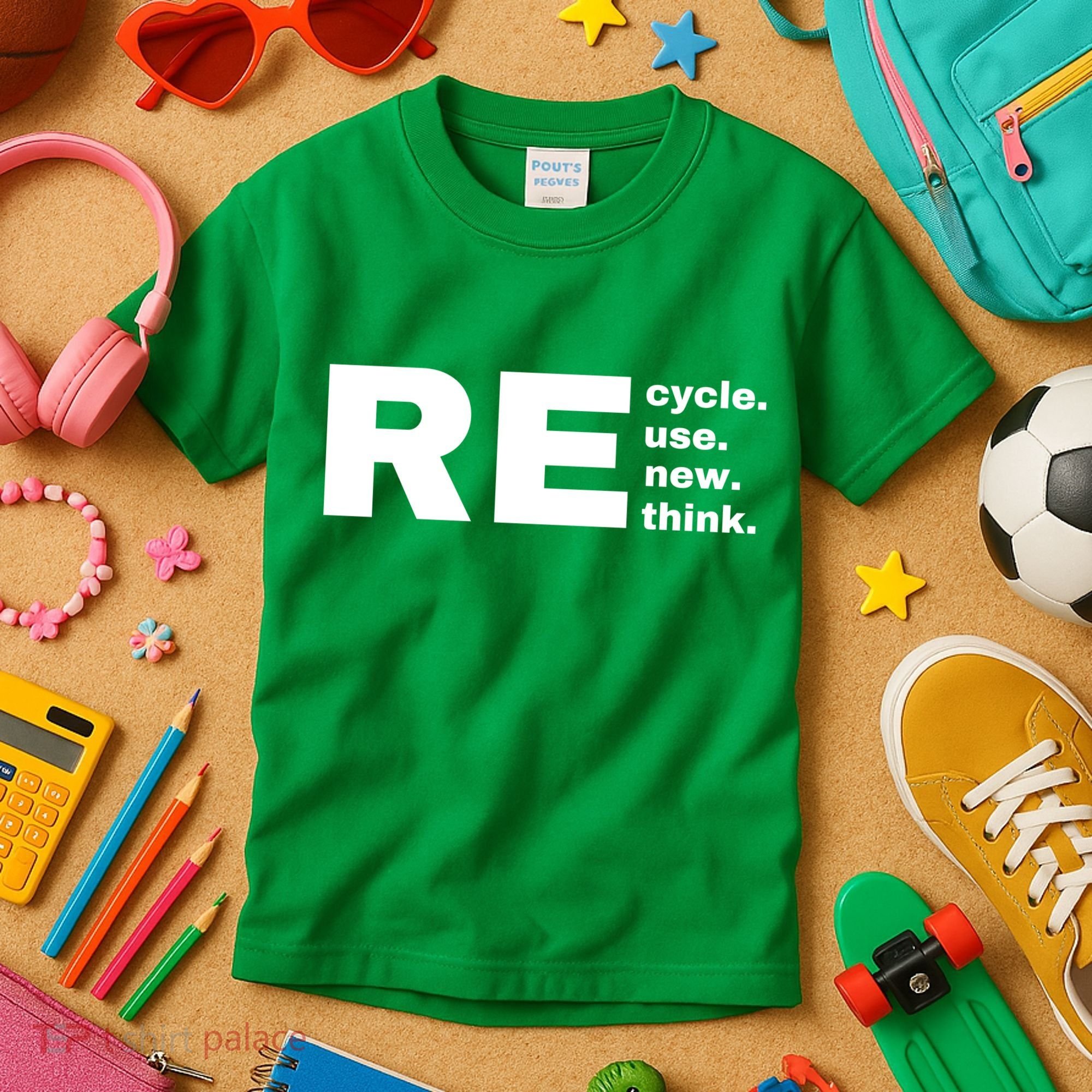 Recycle Reuse Renew Rethink Crisis Environmental Activism Earth Day Kids T-Shirt