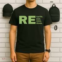 Recycle Reuse Renew Rethink Crisis Environmental Activism Earth Day T-Shirt thumb 6