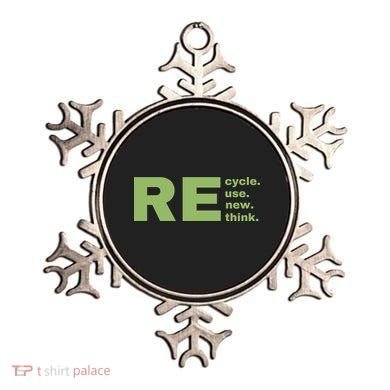 Recycle Reuse Renew Rethink Crisis Environmental Activism Earth Day Ornament