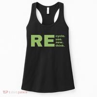 Recycle Reuse Renew Rethink Crisis Environmental Activism Earth Day Women's Tank Top thumb 0