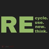 Recycle Reuse Renew Rethink Crisis Environmental Activism Earth Day Golf Towel thumb 3
