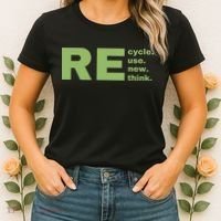 Recycle Reuse Renew Rethink Crisis Environmental Activism Earth Day Women's T-Shirt thumb 2