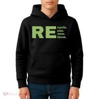 Recycle Reuse Renew Rethink Crisis Environmental Activism Earth Day Kids Hoodie thumb 4