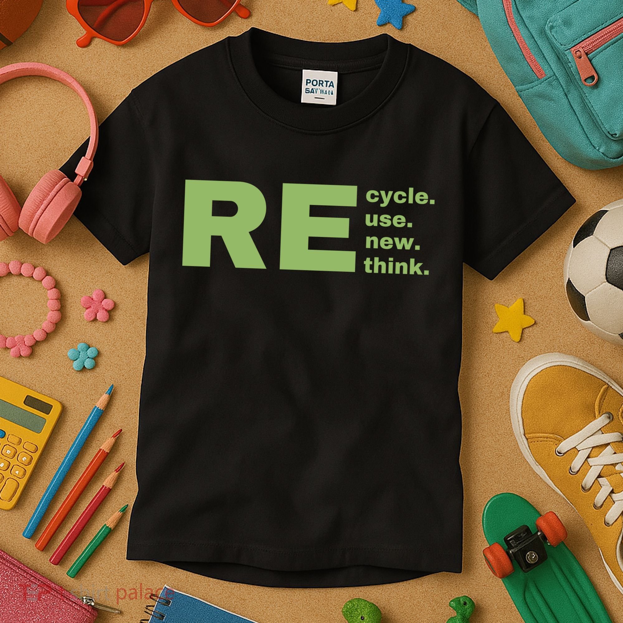 Recycle Reuse Renew Rethink Crisis Environmental Activism Earth Day Kids T-Shirt