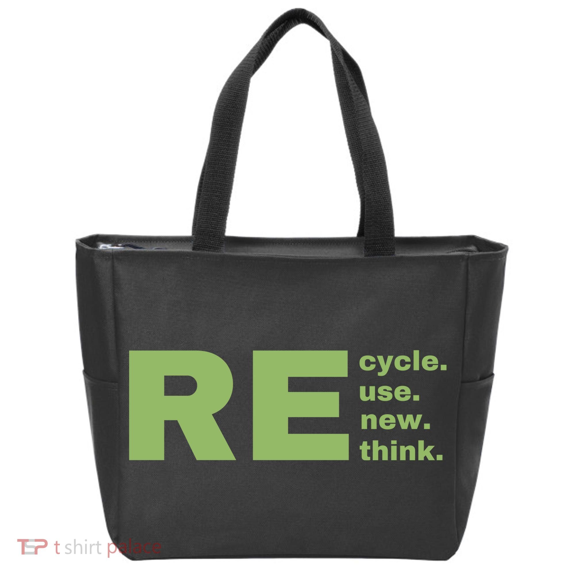 Recycle Reuse Renew Rethink Crisis Environmental Activism Earth Day Tote Bag