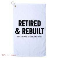 Retired & Rebuilt Retirement Golf Towel thumb 0