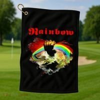 Rainbow Rising Ritchie Blackmore Rock Golf Towel thumb 1