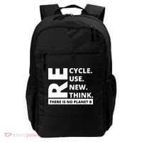 Recycle Reuse Renew Rethink There Is No Planet B Earth Day Backpack thumb 0