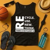 Recycle Reuse Renew Rethink There Is No Planet B Earth Day Tank Top thumb 4