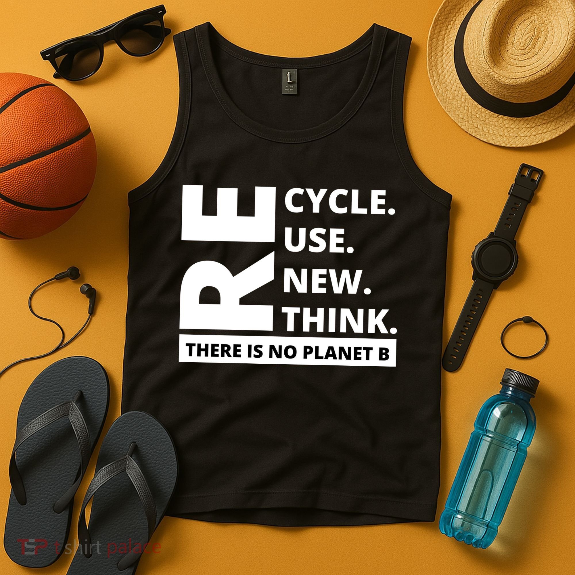 Recycle Reuse Renew Rethink There Is No Planet B Earth Day Tank Top