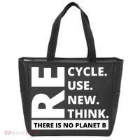 Recycle Reuse Renew Rethink There Is No Planet B Earth Day Tote Bag thumb 0
