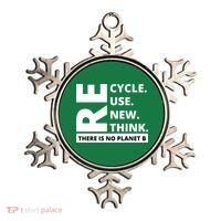 Recycle Reuse Renew Rethink There Is No Planet B Earth Day Ornament thumb 0