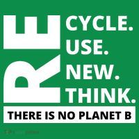 Recycle Reuse Renew Rethink There Is No Planet B Earth Day Baby Bodysuit thumb 2