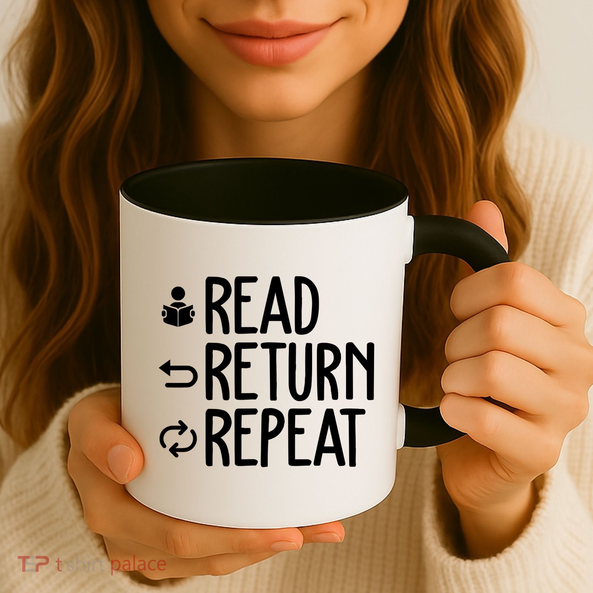 Read Retun Repeat A Funny Gift For Book Reading Lovers Librarian Bookworms Coffee Mug