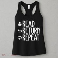 Read Retun Repeat A Funny Gift For Book Reading Lovers Librarian Bookworms Women's Tank Top thumb 3