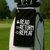 Read Retun Repeat A Funny Gift For Book Reading Lovers Librarian Bookworms Golf Towel thumb 2