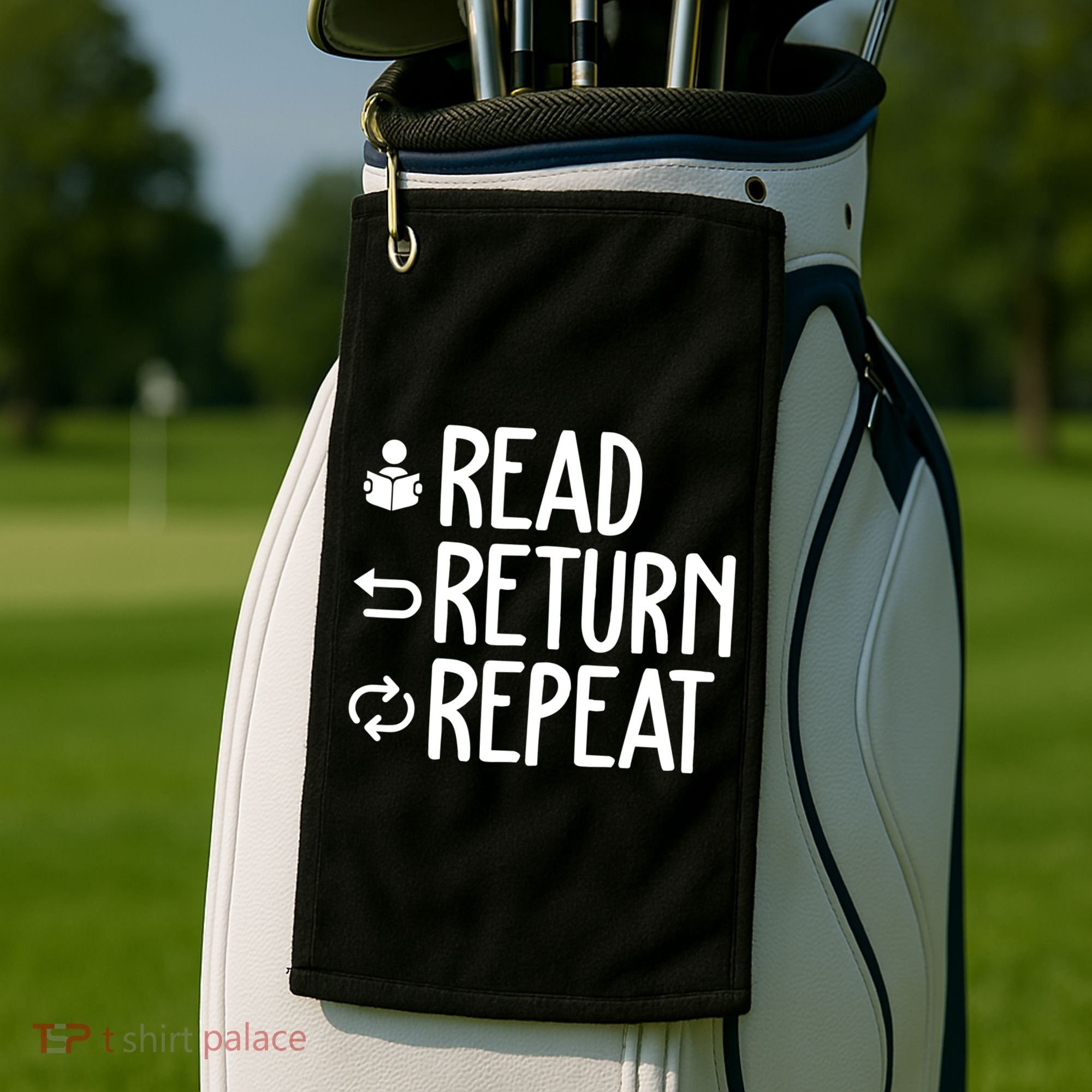Read Retun Repeat A Funny Gift For Book Reading Lovers Librarian Bookworms Golf Towel