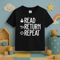 Read Retun Repeat A Funny Gift For Book Reading Lovers Librarian Bookworms Toddler T-Shirt thumb 3