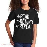 Read Retun Repeat A Funny Gift For Book Reading Lovers Librarian Bookworms Kids T-Shirt thumb 2
