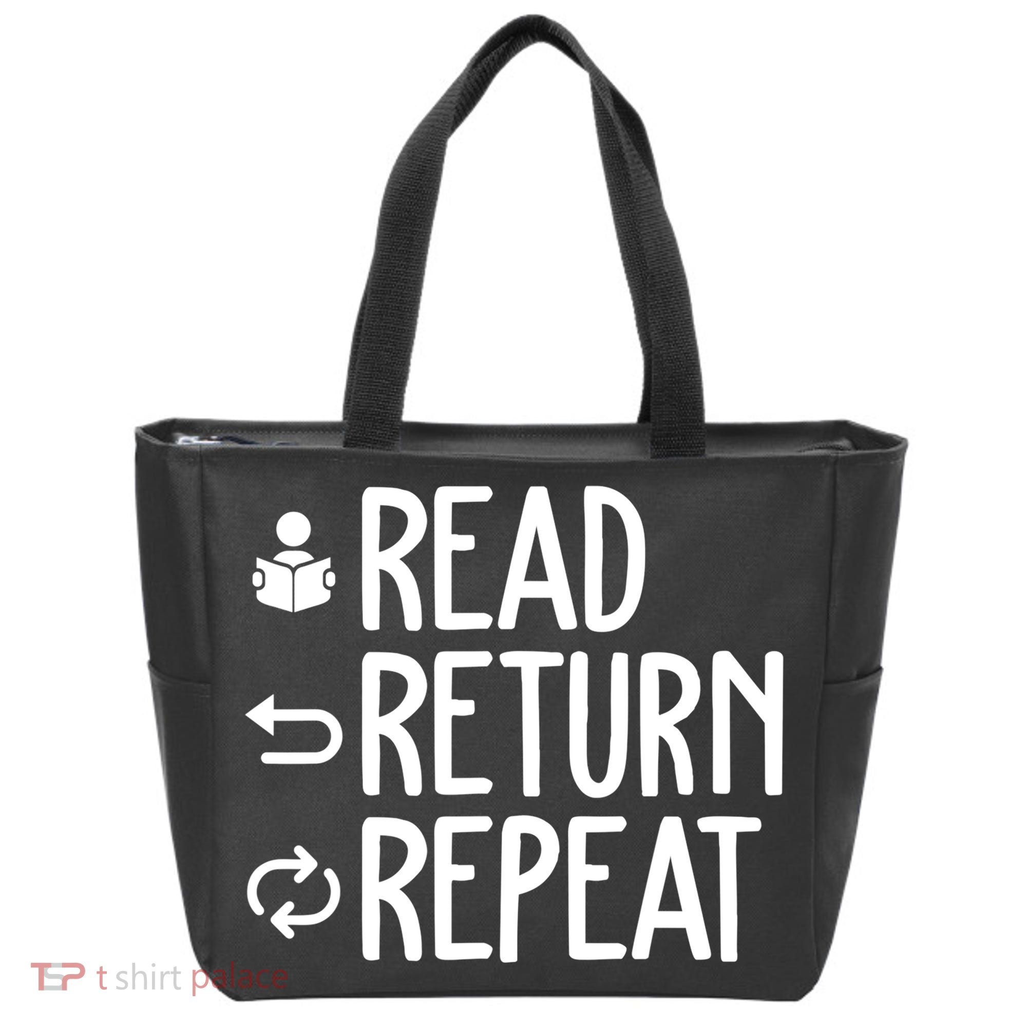 Read Retun Repeat A Funny Gift For Book Reading Lovers Librarian Bookworms Tote Bag
