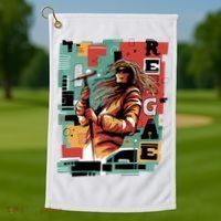 Retro Reggae Golf Towel thumb 1